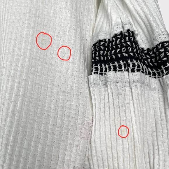 Free People Women's Snow Day Tunic Top Balloon Sleeve Knit Thermal Shirt Size S - Picture 15 of 16